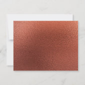 Hochzeit von Kupfer und Schwarz RSVP Karte (Rückseite)