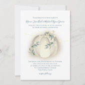 Hochzeit von Kürbisweilen und Lichtern Einladung (Vorderseite)