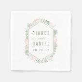 Hochzeit von Küstenpastells Serviette (Vorderseite)