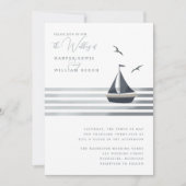 Hochzeit von Küstenseglern Einladung (Vorderseite)