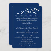 Hochzeit von Küstenvögeln | Einfache Elegante Vorl Einladung (Vorne/Hinten)