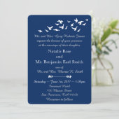 Hochzeit von Küstenvögeln | Einfache Elegante Vorl Einladung (Stehend Vorderseite)