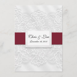 Hochzeit von Lace Deep Red Bible Einladung