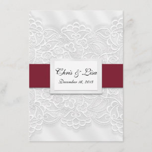 Hochzeit von Lace Deep Red Bible Einladung