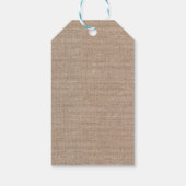 Hochzeit von Lace und Burlap Geschenkanhänger (Rückseite)