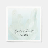 Hochzeit von leichten Eisblauen Kristallen Serviette (Vorderseite)