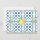 Hochzeit von Lemon Save The Date (Rückseite)