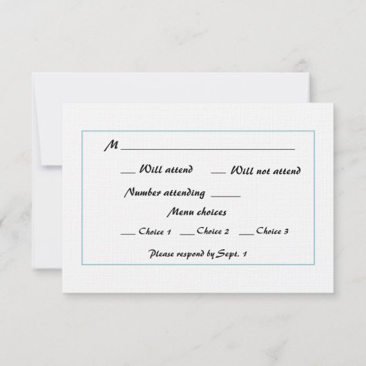 Hochzeit von Leuchtturm RSVP (Rückseite)