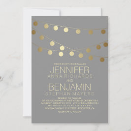 Hochzeit von Lichteffekten mit Gold Foil Einladung
