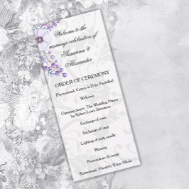 Hochzeit von lila Berry Wreath Floral Damask Programm