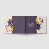 Hochzeit von lila Damaskus- und Herbstzeiten Gästebuch (Voll)