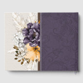 Hochzeit von lila Damaskus- und Herbstzeiten Gästebuch (Rückseite)