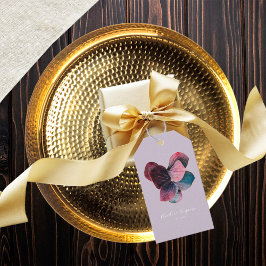 Hochzeit von Lila Hydrangeas aus Floral Gold Geschenkanhänger