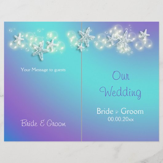 Hochzeit von lila Seestern (Rückseite)