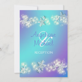 Hochzeit von lila Seestern Einladung