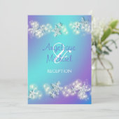 Hochzeit von lila Seestern Einladung (Stehend Vorderseite)