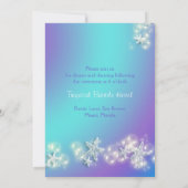 Hochzeit von lila Seestern Einladung (Rückseite)