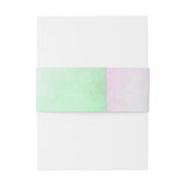 Hochzeit von lila und grünen Blumen Einladungsbanderole (Rückseitenbeispiel)