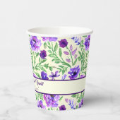 Hochzeit von lila und grünen Blumen Pappbecher (Links)