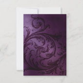 Hochzeit von lila und grünen Blumen RSVP Karte (Rückseite)