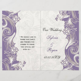 Hochzeit von lila und weißen Blumen