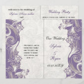 Hochzeit von lila und weißen Blumen (Vorne/Hinten)