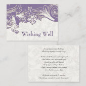 Hochzeit von lila und weißen Blumen Begleitkarte (Vorne/Hinten)