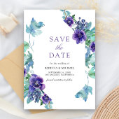 Hochzeit von lila Wasserfarben Save The Date