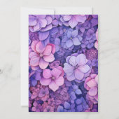 Hochzeit von Lilac zu Traubenblumen Einladung (Rückseite)