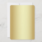 Hochzeit von Luxury Navy Gold Monogram Einladung (Rückseite)
