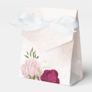 Hochzeit von magenta rosa Blumengrün Geschenkschachtel