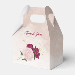 Hochzeit von magenta rosa Blumengrün Geschenkschachtel