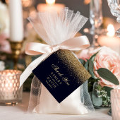 Hochzeit von Marine und Gold Confetti Geschenkanhänger