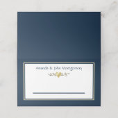 Hochzeit von Marine und Gold Platzkarte (Außenseite Aufgefaltet)