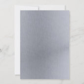 Hochzeit von Marine und Silver Watercolor Einladung (Rückseite)