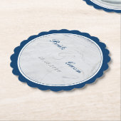 Hochzeit von Marine und White Sandy Untersetzer (angewinkelt)