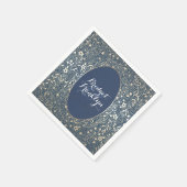 Hochzeit von Marineboldblüten Serviette (Ecke)