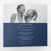 Hochzeit von Marinebrache Dreifach-gefaltete Programmkarte (Innen Erste Seite)