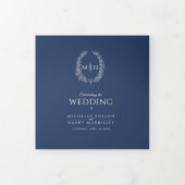 Hochzeit von Marinebrache Dreifach-gefaltete Programmkarte (Cover)