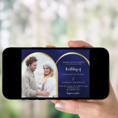 Hochzeit von Marinebussen aus Foto Einladung