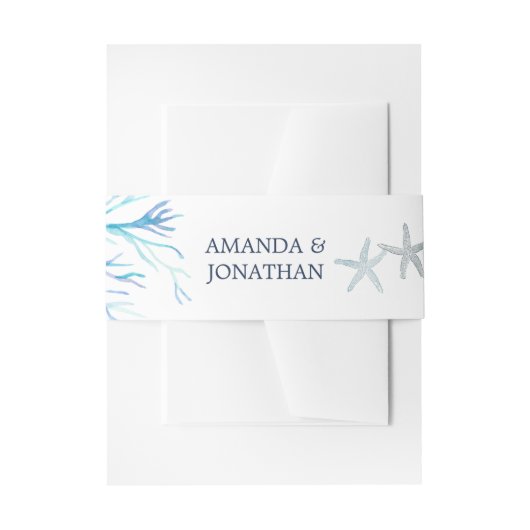 Hochzeit von Meeresalgen Einladungsbanderole (Vorderseite Beispiel)