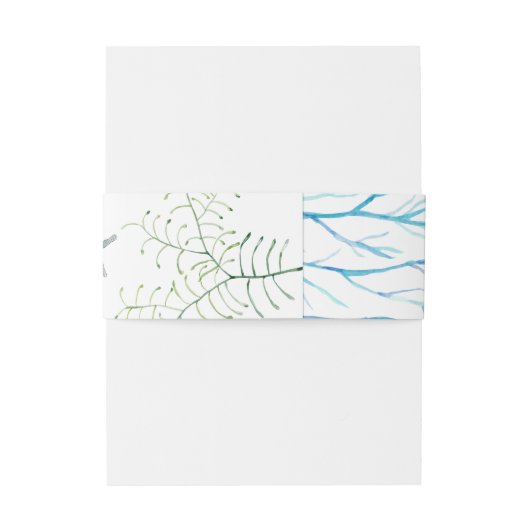 Hochzeit von Meeresalgen Einladungsbanderole (Rückseitenbeispiel)