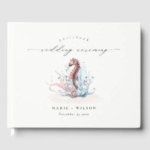 Hochzeit von Meeresalgen mit Unterwasser-Seepferd Gästebuch