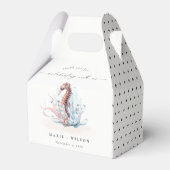 Hochzeit von Meeresalgen mit Unterwasser-Seepferd Geschenkschachtel (Rückseite)