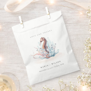 Hochzeit von Meeresalgen mit Unterwasser-Seepferd Geschenktütchen