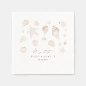 Hochzeit von Meeresfrüchten und Perlen Serviette (Vorderseite)