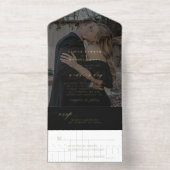 Hochzeit von Minimalistischem Foto All-in-One-Einladung (Innenseite)