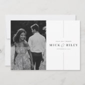 Hochzeit von Minimalistischem Foto Dankeskarte (Vorderseite)