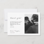 Hochzeit von Minimalistischem Foto Dankeskarte (Vorderseite)