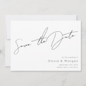 Hochzeit von Minimalistischem Foto Save The Date (Vorderseite)